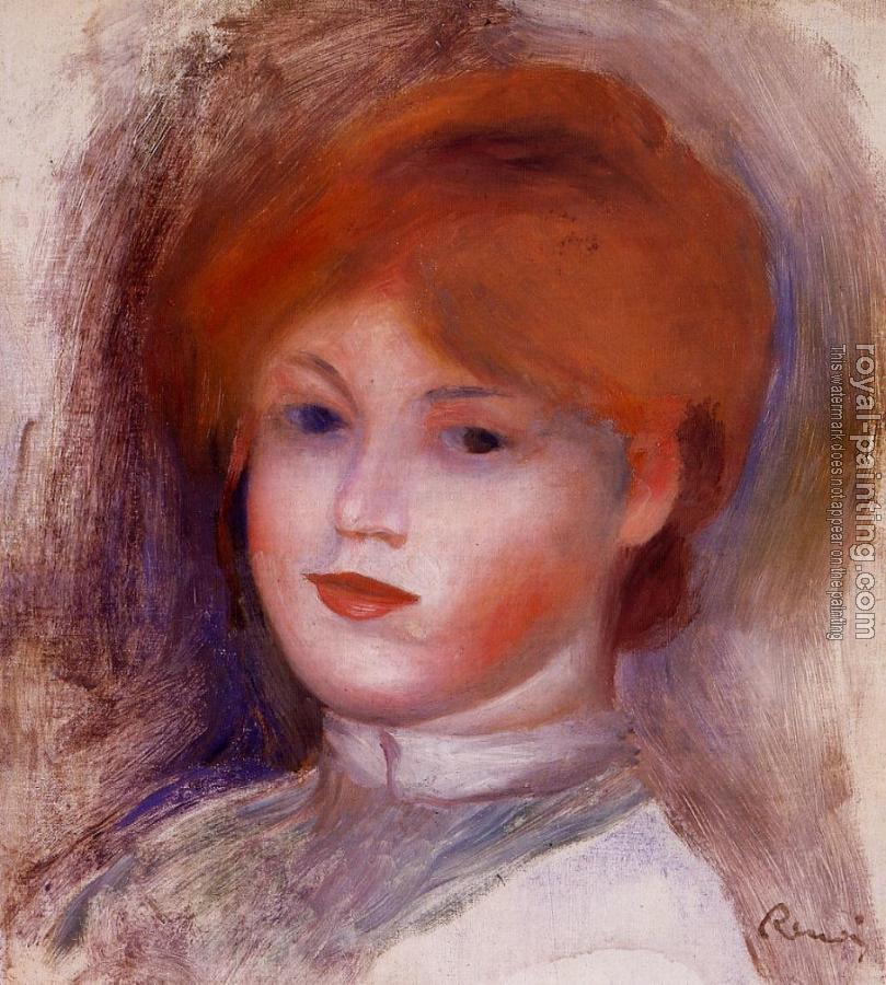 Pierre Auguste Renoir : Head of a Young Woman IV